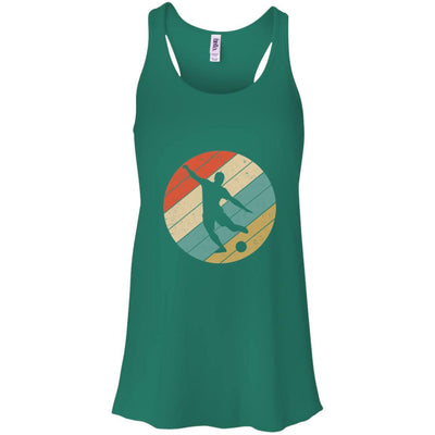 Retro Vintage Soccer Gifts-T-Shirt & Tank Top-Women's Flowy Racerback Tank-Kelly Green