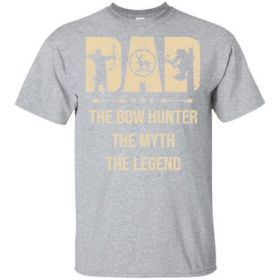 Dad The Bow Hunter The Myth The Legend Funny Hunting-T-Shirt & Hoodie-Classic T-Shirt-Sport Grey
