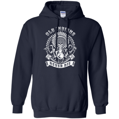 Old Indians Never Die For Biker-T-Shirt & Hoodie-Pullover Hoodie-Navy