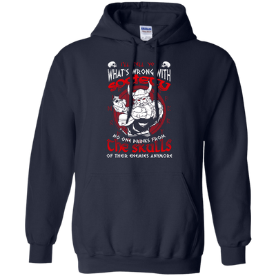VIKING I'LL TELL YOU What's Wrong With Society-T-Shirt & Hoodie-Pullover Hoodie-Navy