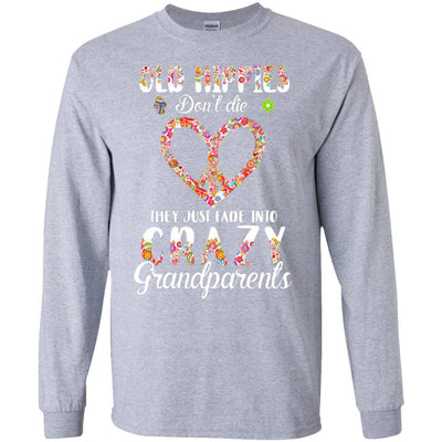 Old Hippies Don't Die They Fade Into Grandparents-T-Shirt & Hoodie-Long Sleeve T-Shirt-Sport Grey