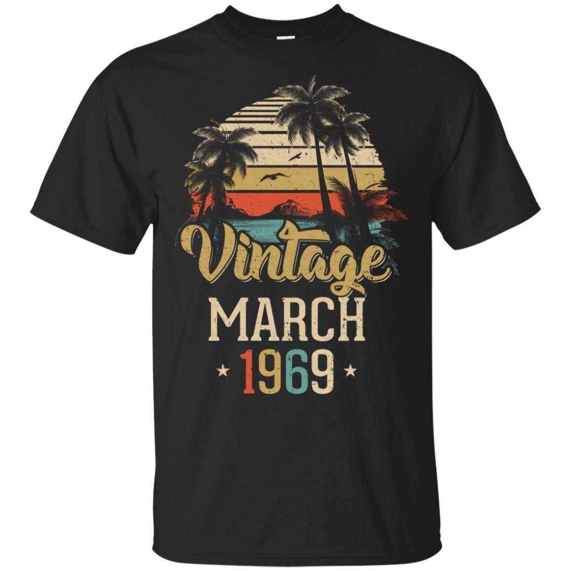 Retro Classic Vintage March 1969 52th Birthday Gift-T-Shirt & Hoodie-Classic T-Shirt-Black