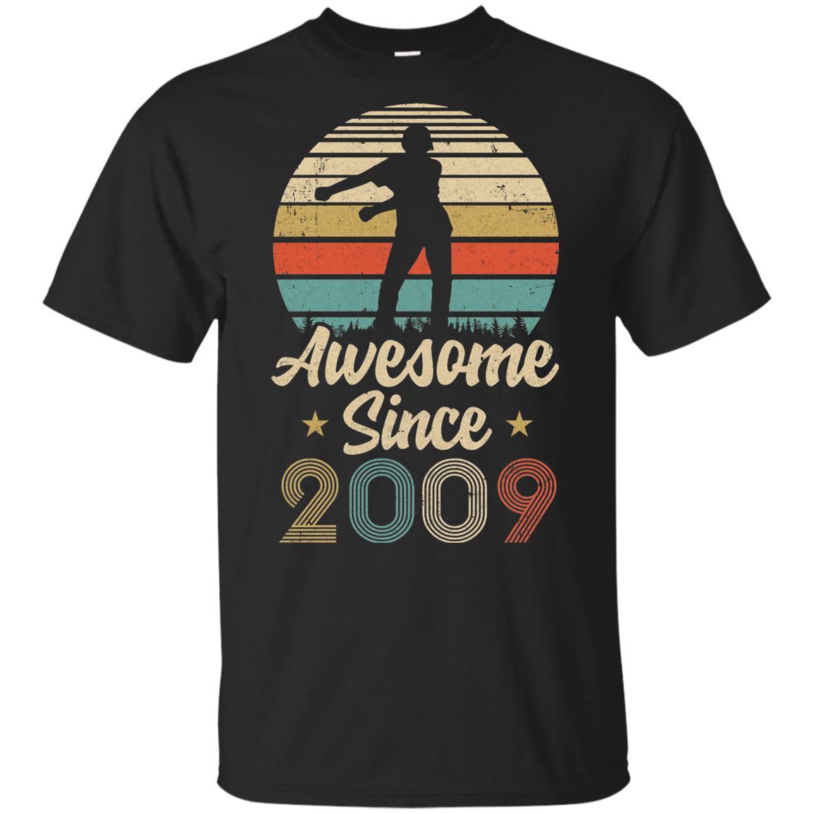Vintage Flossing Awesome Since 2009 12th Birthday Gift Youth-Youth Shirt-Youth T-Shirt-Black