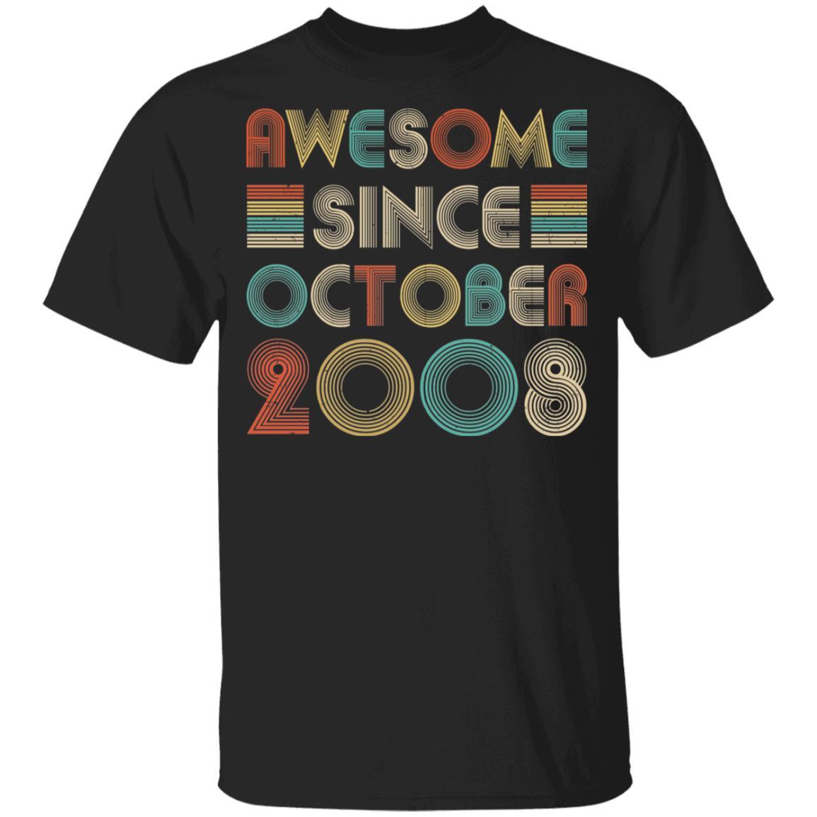 Awesome Since October 2008 Vintage 14th Birthday Gifts Youth