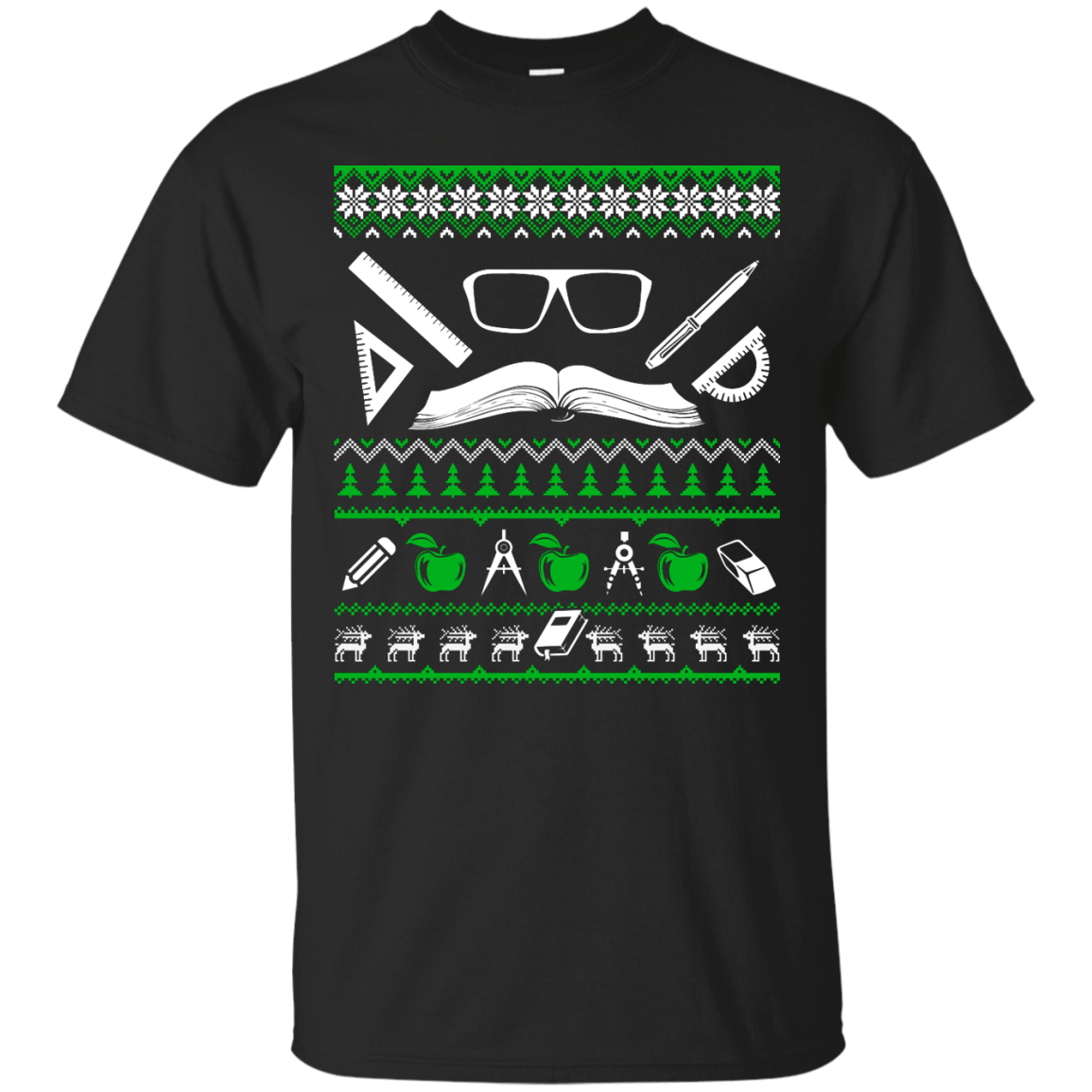 Teacher Christmas Sweater-T-Shirt & Hoodie-Classic T-Shirt-Black