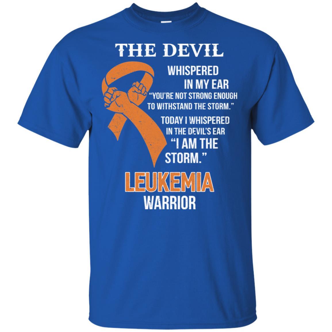I Am The Storm Support Leukemia Awareness Warrior Gift-T-Shirt & Hoodie-Classic T-Shirt-Royal