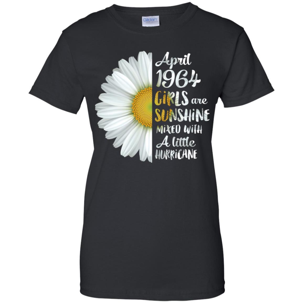 April Girls 1964 57th Birthday Gifts-T-Shirt & Tank Top-Women's T-Shirt-Black