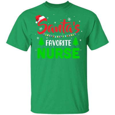 Santa's Favorite Nurse Funny Christmas Xmas Gifts-T-Shirt & Sweatshirt-Classic T-Shirt-Irish Green