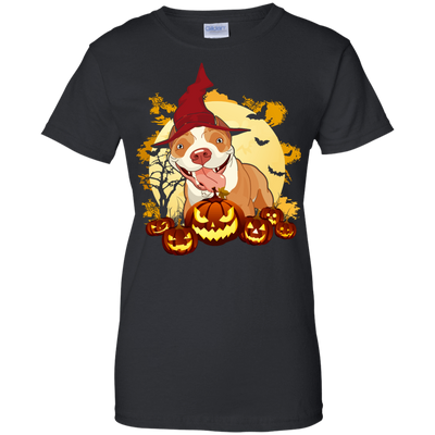 Pitbull Halloween Pumpkin-T-Shirt & Hoodie-Women's T-Shirt-Black