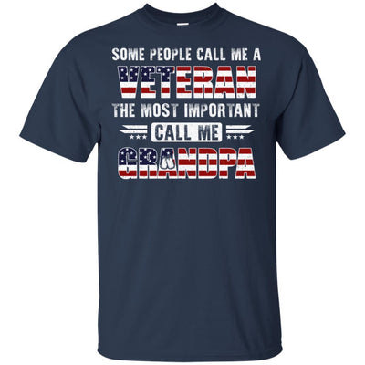 Some People Call Me A Veteran Grandpa Fathers Day Gifts-T-Shirt & Hoodie-Classic T-Shirt-Navy