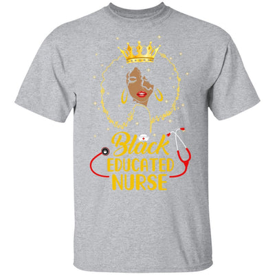 Black Educated Nurse Black African American Black Girl-T-Shirt & Tank Top-Classic T-Shirt-Sport Grey