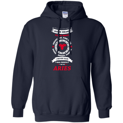 I Never Said I Was Perfect I Am An ARIES-T-Shirt & Hoodie-Pullover Hoodie-Navy