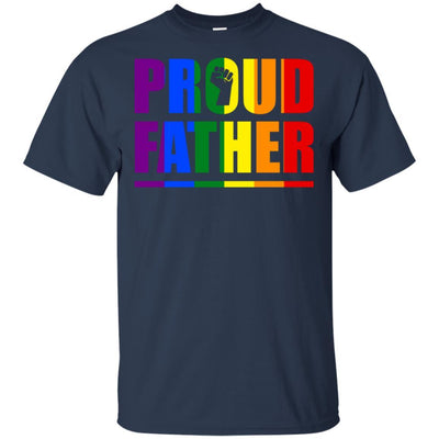 Proud Father Gay Pride Month LGBT-T-Shirt & Hoodie-Classic T-Shirt-Navy
