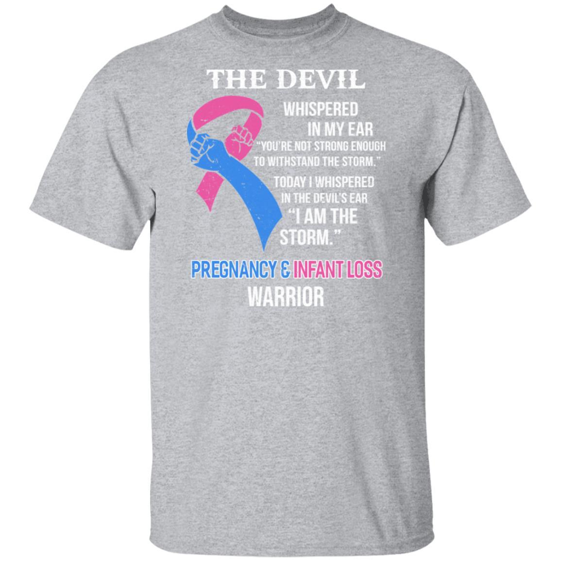 I Am The Storm Support Pregnancy Infant Loss Awareness-T-Shirt & Hoodie-Classic T-Shirt-Sport Grey