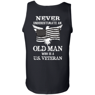 Never Undetimate US veteran-T-Shirt & Hoodie-Unisex Tank-Black