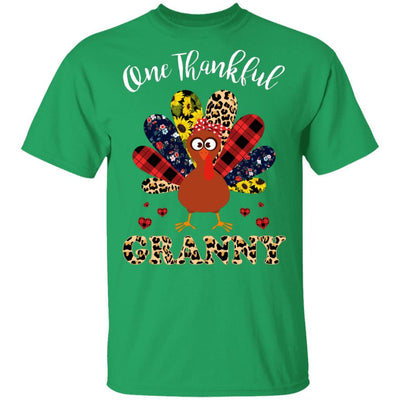One Thankful Granny Leopard Turkey Thanksgiving Gift-T-Shirt & Sweatshirt-Classic T-Shirt-Irish Green