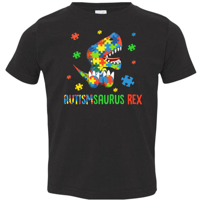 Autismsaurus Rex Autism Dinosaur T-Rex For Kids Youth-Youth Shirt-Toddler T-Shirt-Black