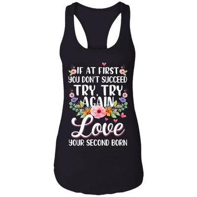 If At First You Dont Succeed Try Try Again-T-Shirt & Tank Top-Women's Ideal Racerback Tank-Black