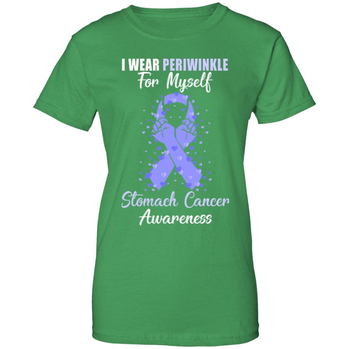 I Wear Periwinkle For Myself Support Stomach Cancer Awareness-T-Shirt & Hoodie-Women's T-Shirt-Irish Green