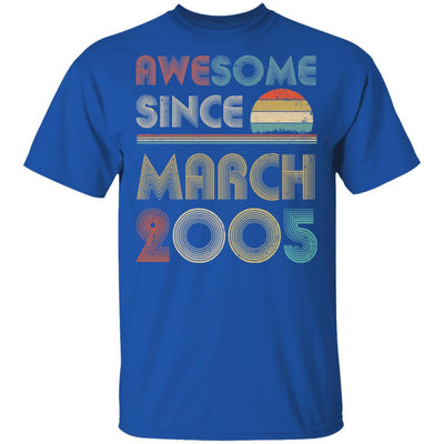 Awesome Since March 2005 Vintage 16th Birthday Gifts-T-Shirt & Hoodie-Classic T-Shirt-Royal