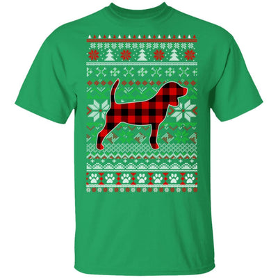 Beagle Red Plaid Ugly Christmas Sweater Gifts-T-Shirt & Sweatshirt-Classic T-Shirt-Irish Green