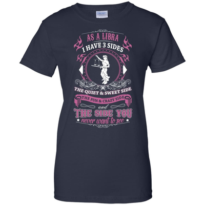 As A Libra I Have 3 Sides-T-Shirt & Hoodie-Women's T-Shirt-Navy