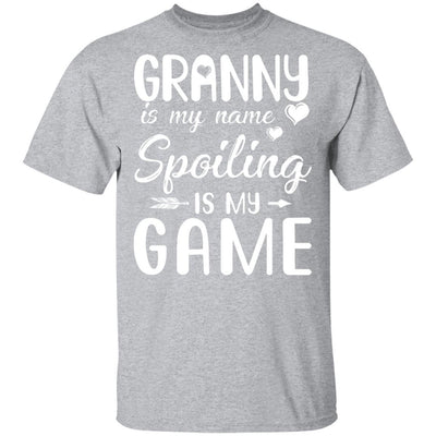 Granny Is My Name Spoiling Is My Game Funny Mothers Day-T-Shirt & Tank Top-Classic T-Shirt-Sport Grey