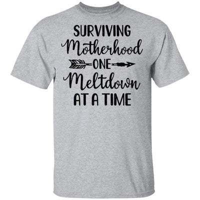 Surviving Motherhood One Meltdown At A Time-T-Shirt & Tank Top-Classic T-Shirt-Sport Grey