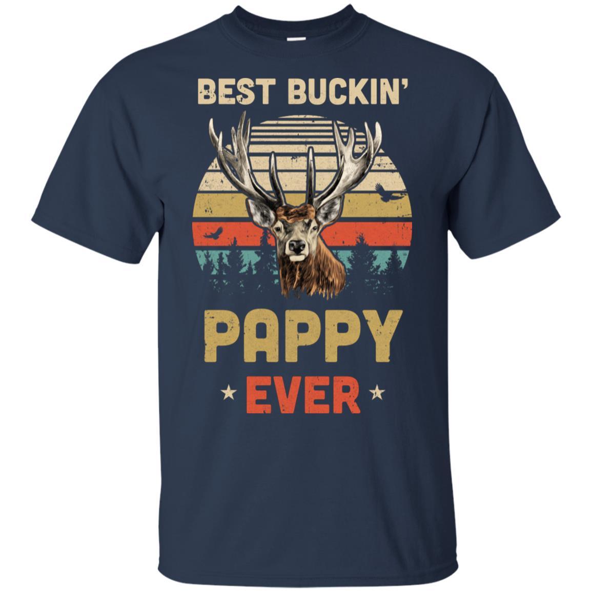Vintage Best Buckin' Pappy Ever Gift For Father Day-T-Shirt & Hoodie-Classic T-Shirt-Navy