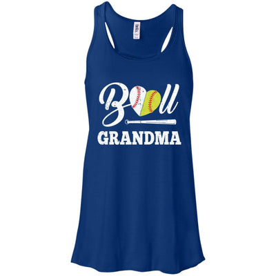 Funny Ball Grandma Softball Baseball Mothers Day Gifts-T-Shirt & Tank Top-Women's Flowy Racerback Tank-True Royal