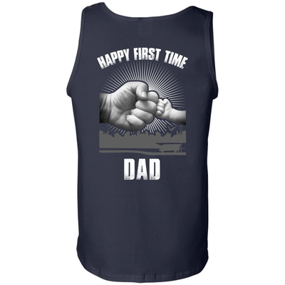 HAPPY FIRST TIME DAD-T-Shirt & Hoodie-Unisex Tank-Navy
