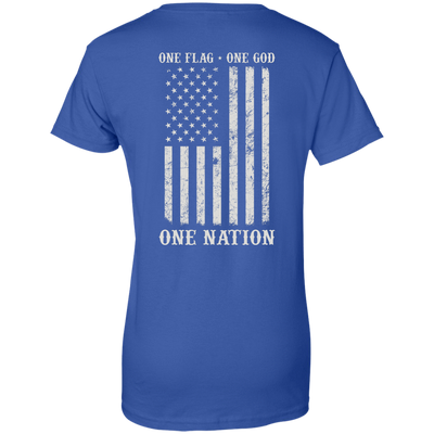 One Flag One God One Nation-T-Shirt & Hoodie-Women's T-Shirt-Royal