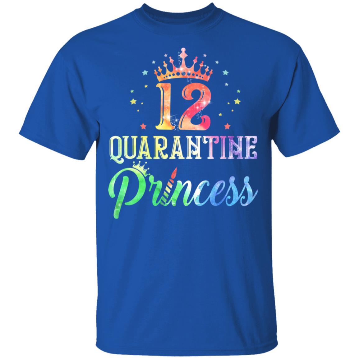 12 Quarantine Princess Happy Birthday Youth-Youth Shirt-Youth T-Shirt-Royal