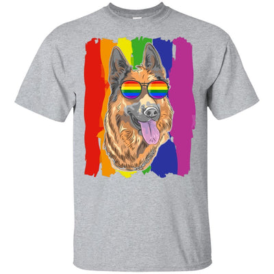Funny German Shepherd LGBT LGBT Pride Gifts-T-Shirt & Hoodie-Classic T-Shirt-Sport Grey