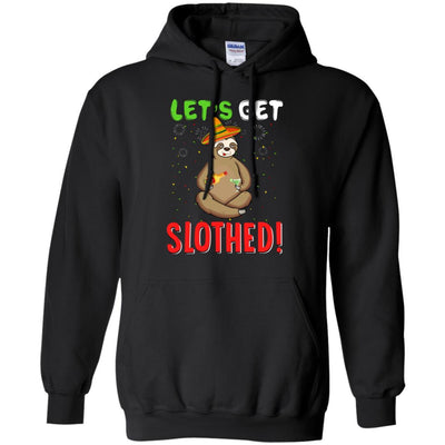 Sloth Cinco De Mayo Funny Get Slothed Drinking-T-Shirt & Hoodie-Pullover Hoodie-Black