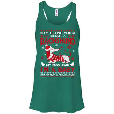 I'm Telling You I'm Not A Dachshund-T-Shirt & Hoodie-Women's Flowy Racerback Tank-Kelly