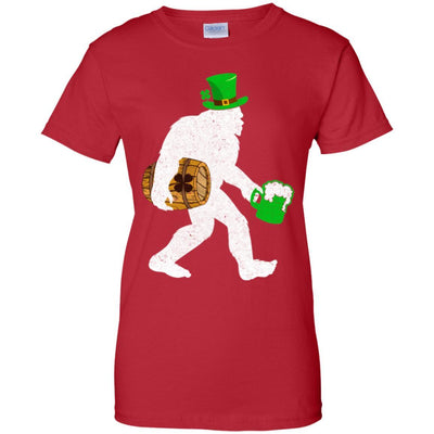 Shamrock Irish Drunk Bigfoot St Patrick's Day-T-Shirt & Hoodie-Women's T-Shirt-Red