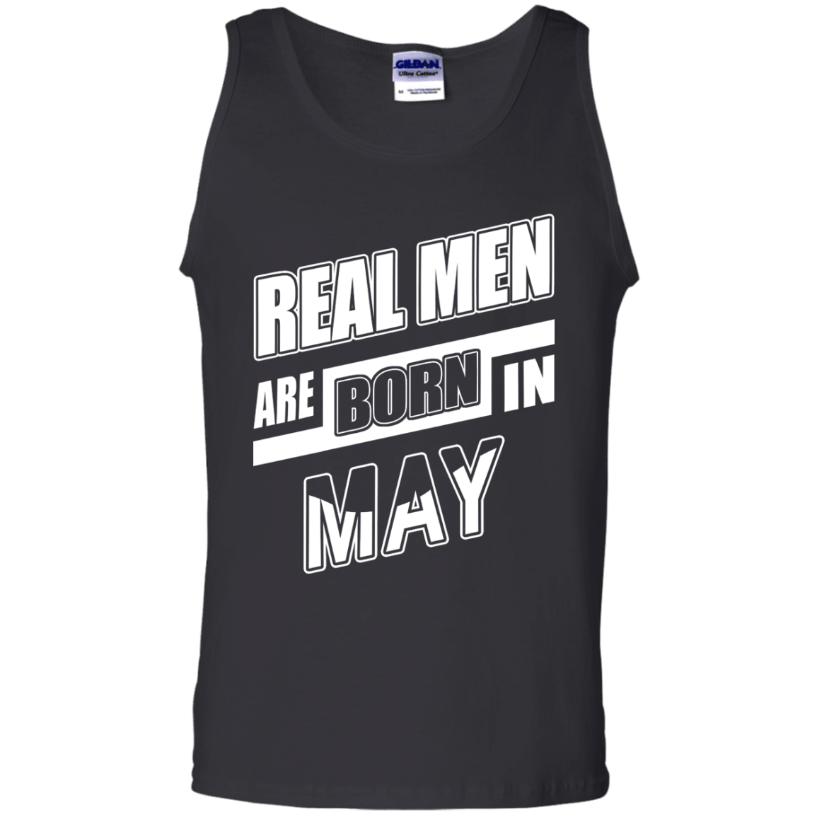 Real Men Are Born In May-T-Shirt & Hoodie-Unisex Tank-Black