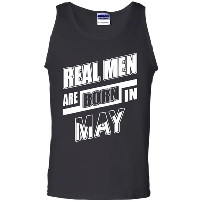 Real Men Are Born In May-T-Shirt & Hoodie-Unisex Tank-Black