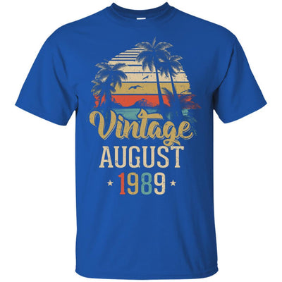 Retro Classic Vintage August 1989 32th Birthday Gift-T-Shirt & Hoodie-Classic T-Shirt-Royal