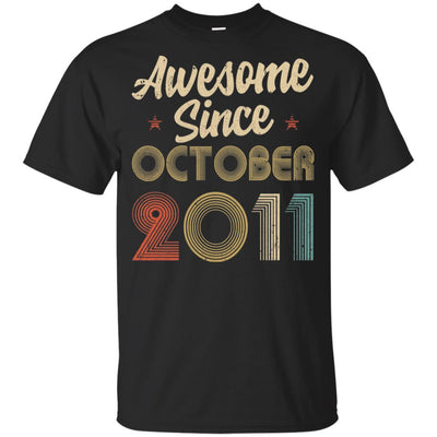 Awesome Since October 2011 Vintage 10th Birthday Gifts Youth-Youth Shirt-Youth T-Shirt-Black