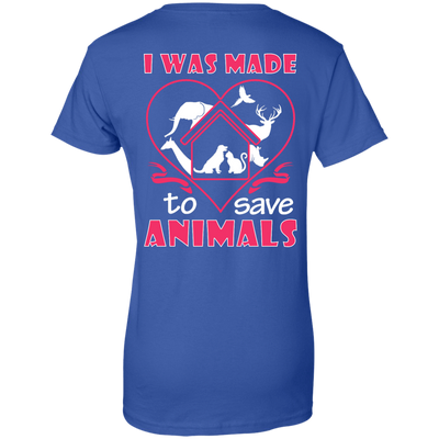 I Was Made To Save Animals-T-Shirt & Hoodie-Women's T-Shirt-Royal