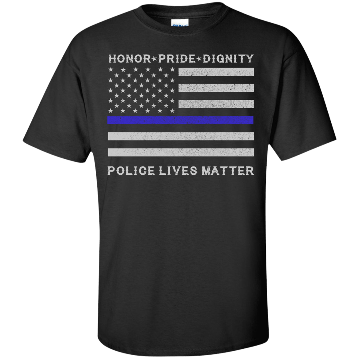 Police Lives Matter Honor Pride Dignity-T-Shirt & Hoodie-Classic T-Shirt-Black