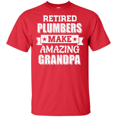 Funny Retired Plumbers Make Amazing Grandpa Gifts-T-Shirt & Hoodie-Classic T-Shirt-Red