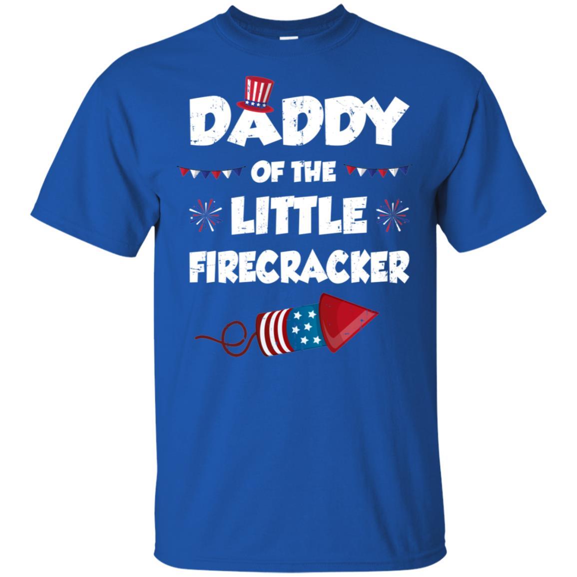4th Of July Birthday Daddy Of The Little Firecracker-T-Shirt & Hoodie-Classic T-Shirt-Royal