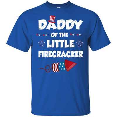 4th Of July Birthday Daddy Of The Little Firecracker-T-Shirt & Hoodie-Classic T-Shirt-Royal