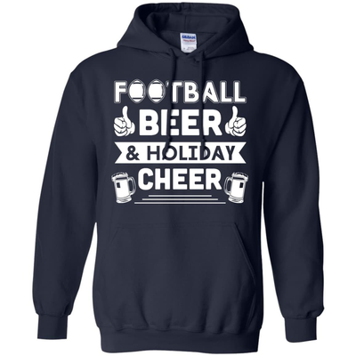 Football Beer Holiday Cheer-T-Shirt & Hoodie-Pullover Hoodie-Navy