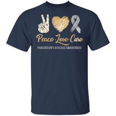 Peace Love Cure Pancreatic Cancer Awareness-T-Shirt & Hoodie-Classic T-Shirt-Navy
