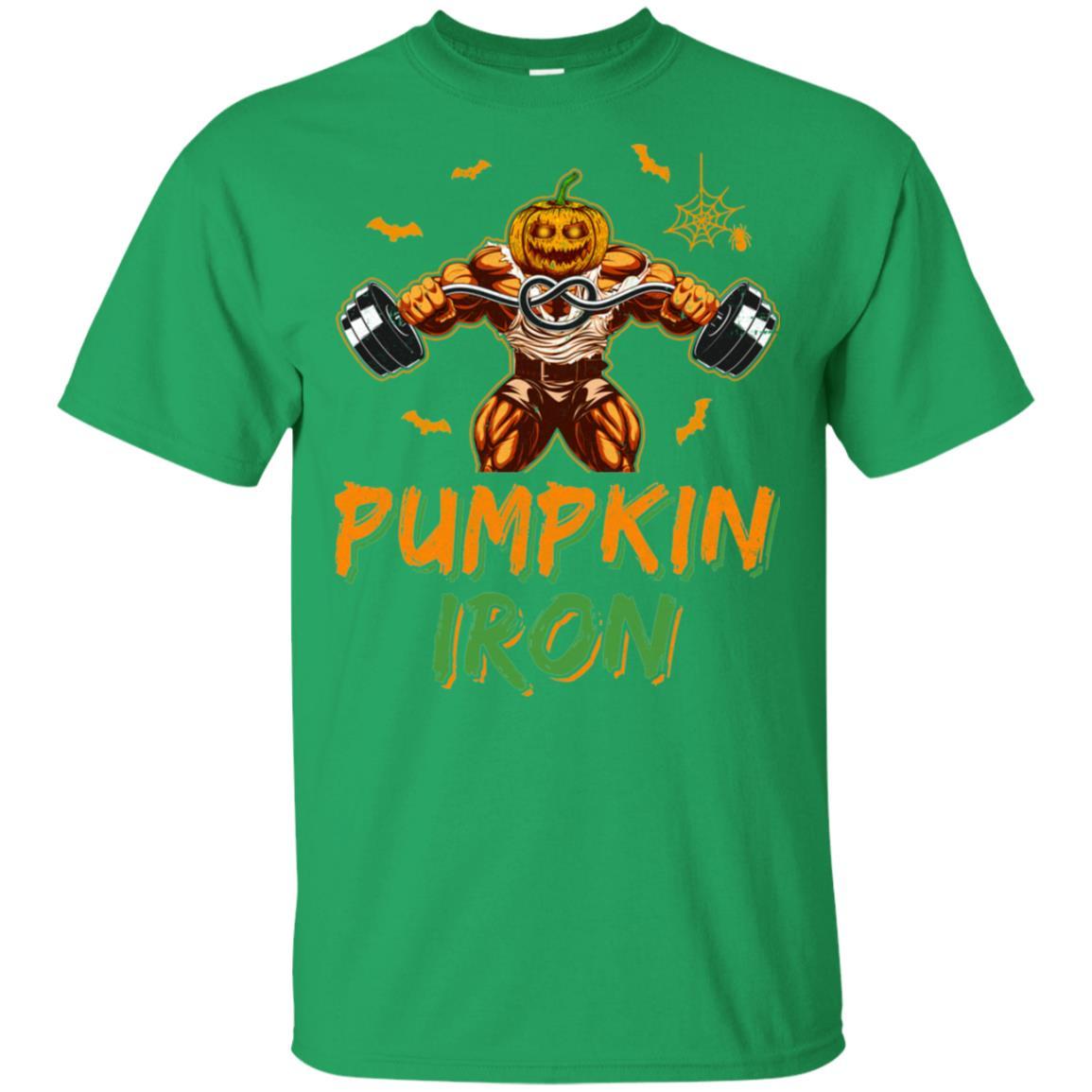Halloween Gym Workout Pumpkin Iron Motivation For Men-T-Shirt & Hoodie-Classic T-Shirt-Irish Green