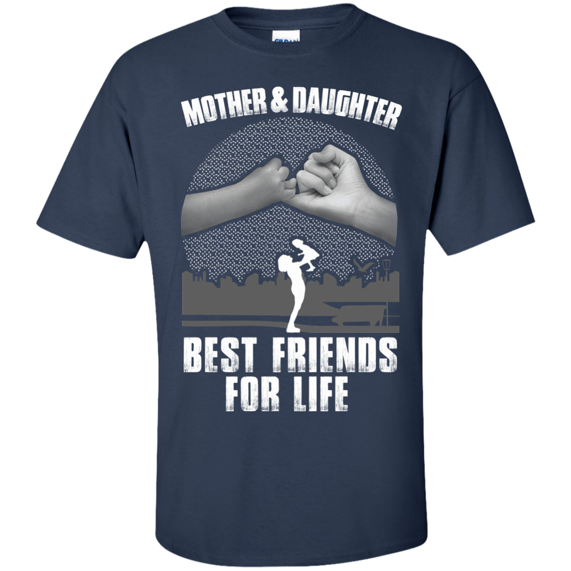 Mother and Daughter Best Friends For Life-T-Shirt & Hoodie-Classic T-Shirt-Navy